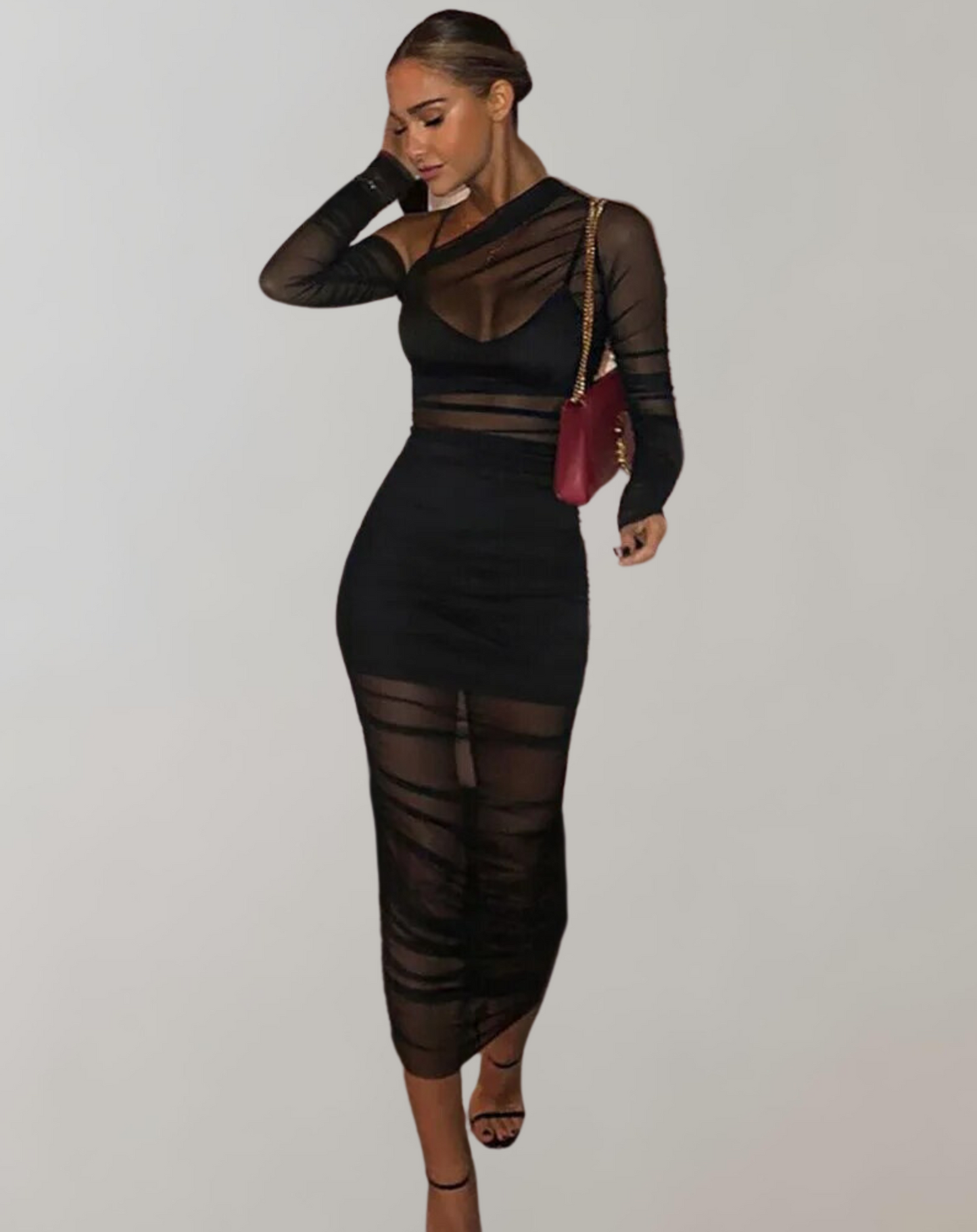 Selina - Elegantes Mesh-Kleid Mit Figurbetontem Design